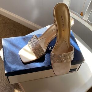 Karen Scott Women's Shimmering Gold Sandals worn once